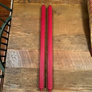 2 Vintage Gentry Root Candles Red Elegant 1-1/4” X 24” Christmas